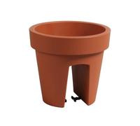 Botle Jardinière De Balcon Ovale Marron 24,5 Cm Balconière À Balustrade De 6 Mm Pot De Fleur À Suspendre Cache Pot À Accrocher Multicolore