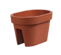 Botle Jardinière De Balcon Ovale Marron 39,5 Cm Balconière À Balustrade De 6 Mm Pot De Fleur À Suspendre Cache Pot À Accrocher Multicolore
