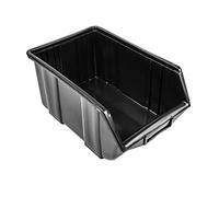 botle Lot de 10 boîtes de tri empilables pour atelier, atelier, boîtes de rangement empilables, boîte de rangement écologique, noir, 34,5 x 22,5 x 16,5 cm