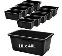 botle Mortar Box Lot de 10 bacs à mortier en plastique 40 l 72 cm Bac à mortier pour mélanger le mortier