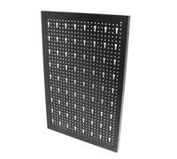 botle Mur à outils 40 x 60 cm : panneau mural perforé en métal individuel, perforé verticalement - Revêtement par poudre noir - Plaque murale robuste pour atelier et garage