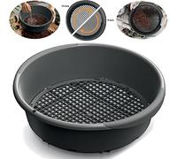 botle Tamis de jardin en plastique - Dimensions du trou : 4-10 mm - Diamètre : 37,4 cm x 10,4 cm - Anthracite - Réglage manuel de l'insert pour sable et compost