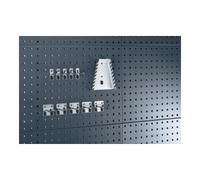 Bott Assortiment de porte-outils 11-pcs. galvanisé p. panneaux perforés 5 crochet/5 d Quantité:1