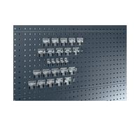 Bott Assortiment de porte-outils 25-pcs. galvanisé p. panneaux perforés 15 crochets/5 Quantité:1