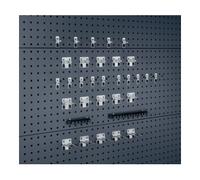 Bott Assortiment de porte-outils 32-pcs.galvanisé p. panneaux perforés 15 crochet/7 s Quantité:1