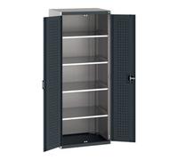Bott Bott Armoire à portes battantes cubio 800 x 650 x 2000 mm RAL 7035/7016 avec 4 étagères Quantité:1