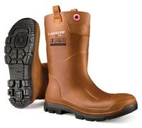 Dunlop Bottes de sécurité RigPro EN ISO 20345 S5 CI CR doublure Purofort marron Taille 46