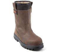 Bottes fourrées KAMA S3 CI en cuir marron avec embout et semelle acier - GASTON MILLE - RAMA3N