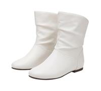 Bottes brunes pour femme, super douces, douces et respirantes | Bottes en caoutchouc doublées pour femme - Semelle orthopédique douce - Plateforme - Hauteur cheville - Doublure en peluche