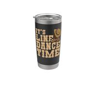 Bottes country western Funny Line Dance It's Line Dance Time Gobelet isotherme en acier inoxydable double paroi