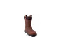 Bottes fourrées KAMA S3 CI en cuir marron avec embout et semelle acier - GASTON MILLE - RAMA3N