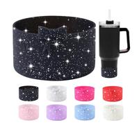 Bottes en silicone avec nœud à paillettes pour StanleyTumbler de 591 à 1200 ml, bouteille d'eau Owala de 710 ml, IceFlow 590 ml, 880,5 g et bouteille d'eau de 340,2 à 710 ml, manchon antidérapant pour