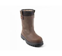 Bottes fourrées KAMA S3 CI en cuir marron avec embout et semelle acier - GASTON MILLE - RAMA3N
