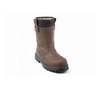 Bottes fourrées KAMA S3 CI en cuir marron avec embout et semelle acier - GASTON MILLE - RAMA3N