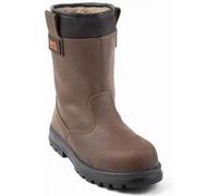 Bottes fourrées KAMA S3 CI en cuir marron avec embout et semelle acier - GASTON MILLE - RAMA3N