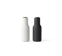Audo Copenhagen Moulin à poivre et à sel Bottle Grinder – Lot de 2 Ash-carbon (couvercle en noyer)