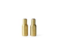 Audo Copenhagen Moulin à poivre et sel Bottle Grinder métal Lot de 2 Brushed brass (couvercle en noyer)