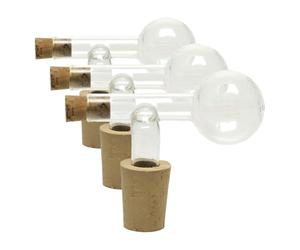 Bottle Master Look - Doseur en verre pour feux nobles - 2,0 cl : 20 ml - Pour bouteilles de 0,5 à 0,7 l, Naturel, Marron (Lot de 3)