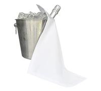 BottleCloths - Collection Catering, Chiffon à Bouteille pour Seaux à Glace, Polycoton, 42 cm, Trou d'Angle, Cercle Cousu (Blanc, Lot de 1)
