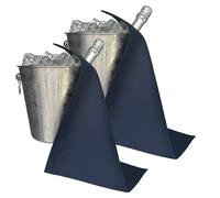 BottleCloths - Collection Catering, Chiffons à Bouteille pour Seaux à Glace, Polycoton, 42 cm, Trou d'Angle, Cercle Cousu (Marine, Lot de 2)