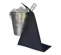 BottleCloths - Collection Originale, Chiffon à Bouteille pour Seaux à Glace, Coton, 42 cm, Trou d'Angle, Cercle Cousu (Noir, Lot de 1)