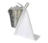 BottleCloths - Collection Originale, Chiffon à Bouteille pour Seaux à Glace, Coton, 42 cm, Trou d'Angle, Cercle Cousu (Blanc, Lot de 1)