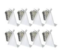 BottleCloths - Collection Originale, Chiffons à Bouteille pour Seaux à Glace, Coton, 42 cm, Trou d'Angle, Cercle Cousu (Blanc, Lot de 8)