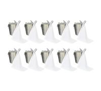 BOTTLECLOTHS - Collection Restauration, Chiffons pour Bouteilles pour Seaux à Glace, Polycoton, 42 cm, Trou d'angle, Cercle Piqué (Blanc, Paquet de 10)