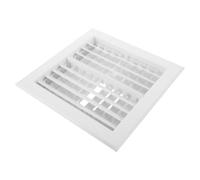Bouche D’aération Centrale de Climatisation, Grille ABS Blanc | Persiennes Double Couche, Structure Ronde vers Carrée, Distribution Ciblée, Protection Renforcée, Usage Mural