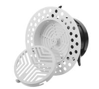 Bouche D’aération Ronde ABS Blanche Réglable pour Climatisation Centrale | Installation Encastrée Affleurante, Direction D’air Ajustable, pour Bureaux et Plafond Domestique, Sortie Discrète