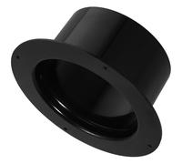 Bouche D’aération Ronde ABS Noire, Raccord de Conduit pour Ventilation | Design Moderne et Épuré, Résistance à L’usure, Flux D’air, Usage Polyvalent Intérieur