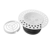 Bouche D’aération Ronde Encastrée ABS 100mm pour Plafond Discret | Grille à Lames, Montage Affleurant, Interface Standardisée, pour Systèmes Hvac et Remplacements Rapides