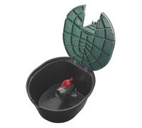 Bouche d'arrosage de jardin - Vanne boisseau sphérique en zinc - Diamètre 21 cm - Hauteur 13 cm