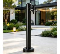 Bouche d'incendie de cour en acier inoxydable, robinet extérieur résistant au gel, colonne d'eau de jardin verticale de 60/95cm hauteur pour pelouse de patio et d'arrière-cour(A,Height: 95cm/37.4in)