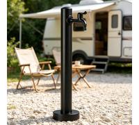Bouche d'incendie de cour en acier inoxydable, robinet extérieur résistant au gel, colonne d'eau de jardin verticale de 60/95cm hauteur pour pelouse de patio et d'arrière-cour(B,Height: 60cm/23.6in)