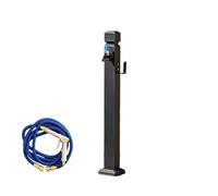 Bouche d'incendie de jardin avec robinet, résistante au gel, fabriquée en alliage d'aluminium épais, avec pistolet pulvérisateur de 10 m de long et support de tuyau (C, 95 cm / 37.4 in)