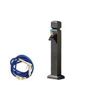 Bouche d'incendie de jardin avec robinet, résistante au gel, fabriquée en alliage d'aluminium épais, avec pistolet pulvérisateur de 10 m de long et support de tuyau (C, 60 cm / 23.6 in)