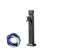 Bouche d'incendie de jardin avec robinet, résistante au gel, fabriquée en alliage d'aluminium épais, avec pistolet pulvérisateur de 10 m de long et support de tuyau (largeur : 60 cm / 23.6 in)