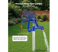 Bouche d'incendie de jardin VEVOR antigel, 1595 mm, robinet extérieur avec profondeur d'enfouissement de 914,4 mm, raccord de tuyau G 3/4 pouce, poignée à levier + volant, bouche d'incendie sans plomb