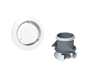 Bouche fixe d'extraction sanitaire Ø80 mm + manchon placo 3 griffes