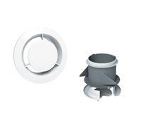 Bouche fixe d'extraction sanitaire + manchon placo 3 griffes - diam 80mm AXELAIR