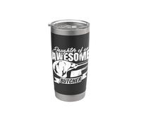 Boucherie Fille Omnivore Viande Gobelet isotherme en acier inoxydable double paroi