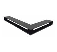 Bouches de ventilation d'angle - Ailes inégaux - CB-tec Heizeinsätze kurzer Schenkel rechts, schwarz, 55,7 x 77,6 x 8 cm