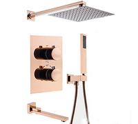 Boucheur Pluie thermostatique Ensemble de Douche Mural