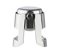 Secret de Gourmet – Bouchon pour cava et champagne inox et silicone argenté 5 cm