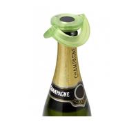 AdHoc Bouchon à Champagne Gusto, Ultra Plat, Garde Bulles, Étanche, Vert