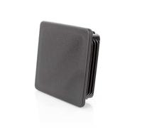Bouchon à lamelle pour Tuyau Carré - 80x80 mm - Noir - PE Polyéthylène - Bouchons de Couverture - Cache Tube en plastique robuste - pour une protection parfaite