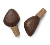 Bouchon à vin CAIRN, set de 2 pc, marron, bois, ferm LIVING