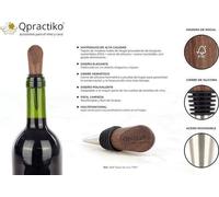 Bouchon à vin en bois gravé, fabriqué à la main