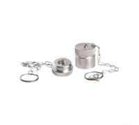 Bouchon anti-poussière à connexion rapide pour raccord hydraulique avec verrou fileté, protecteur de raccord en aluminium et plastique en rouge, noir, argent (aluminium)